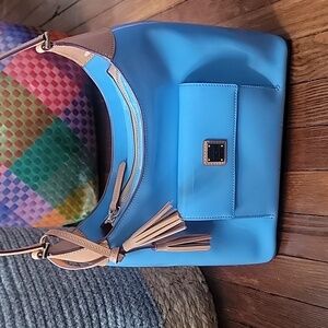 Dooney & Bourke Light Blue Patent Leather Tote